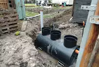 Некрасовский район, СНТ Буратино, монтаж Орион 3 с принудительным выбросом