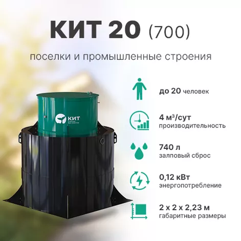 Станция биологической очистки КИТ 20 (К-20-700) в Чухломе