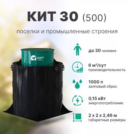 Станция биологической очистки КИТ 30 (К-30-500) в Чухломе